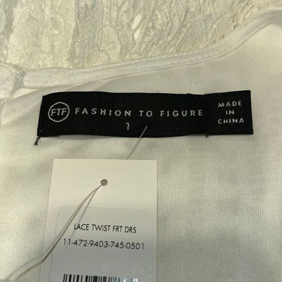 FTF Front Twist Lace White Mini Dress Size 1X 14/16 NWT - Picture 12 of 13